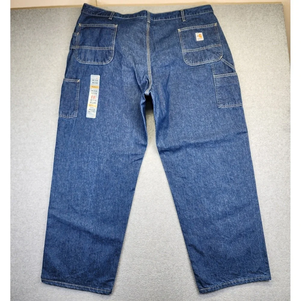 NEW Carhartt FR Jeans Mens 46X30 Flame Resistant Utility‎ Work Blue FRB13-DNM